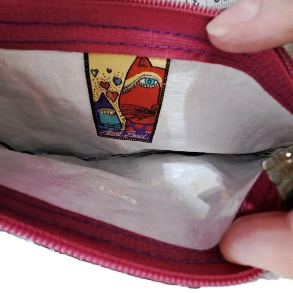 Vintage Laurel Burch Make-up Clutch Zip Closure